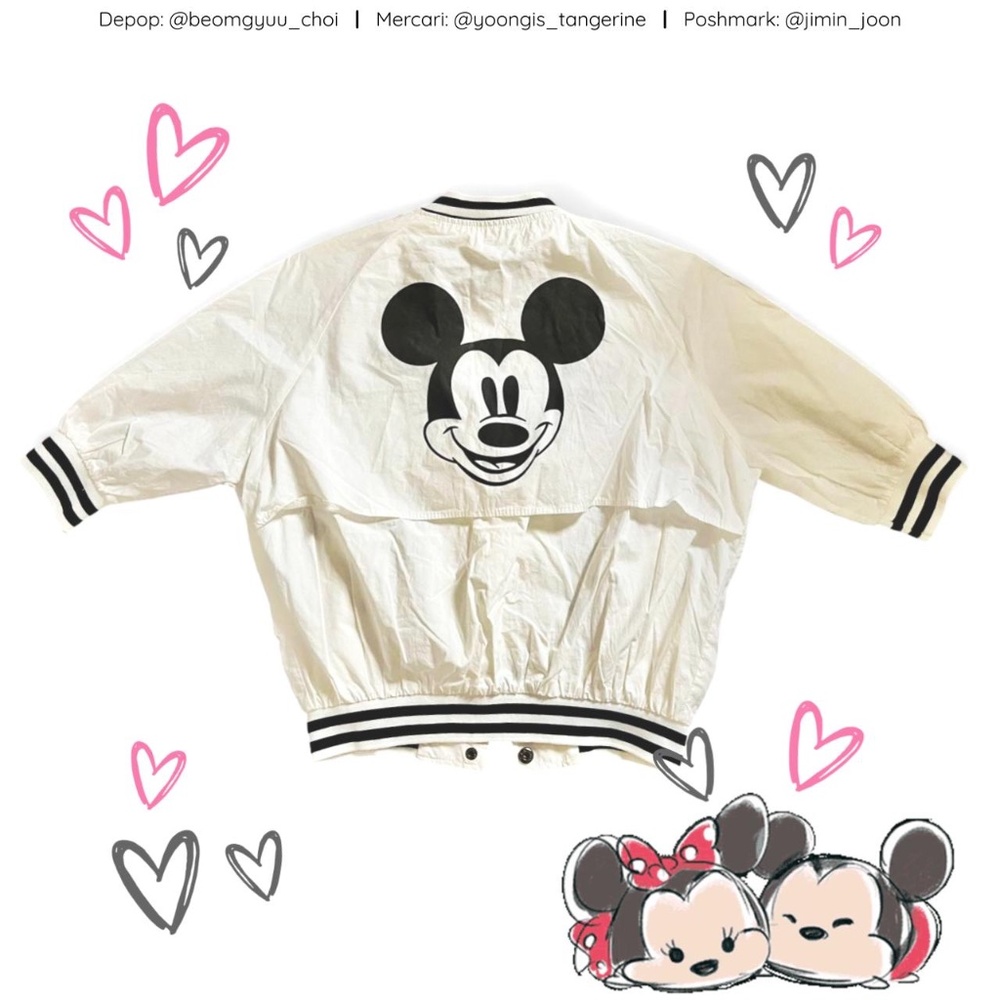Vintage off white Mickey jacket with crop sleeves